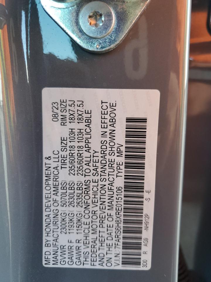 2024 Honda Cr-V Sport-L VIN: 7FARS6H8XRE015106 Lot: 85637755