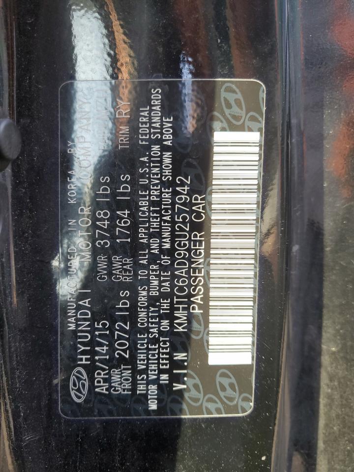 2016 Hyundai Veloster VIN: KMHTC6AD9GU257942 Lot: 89710745