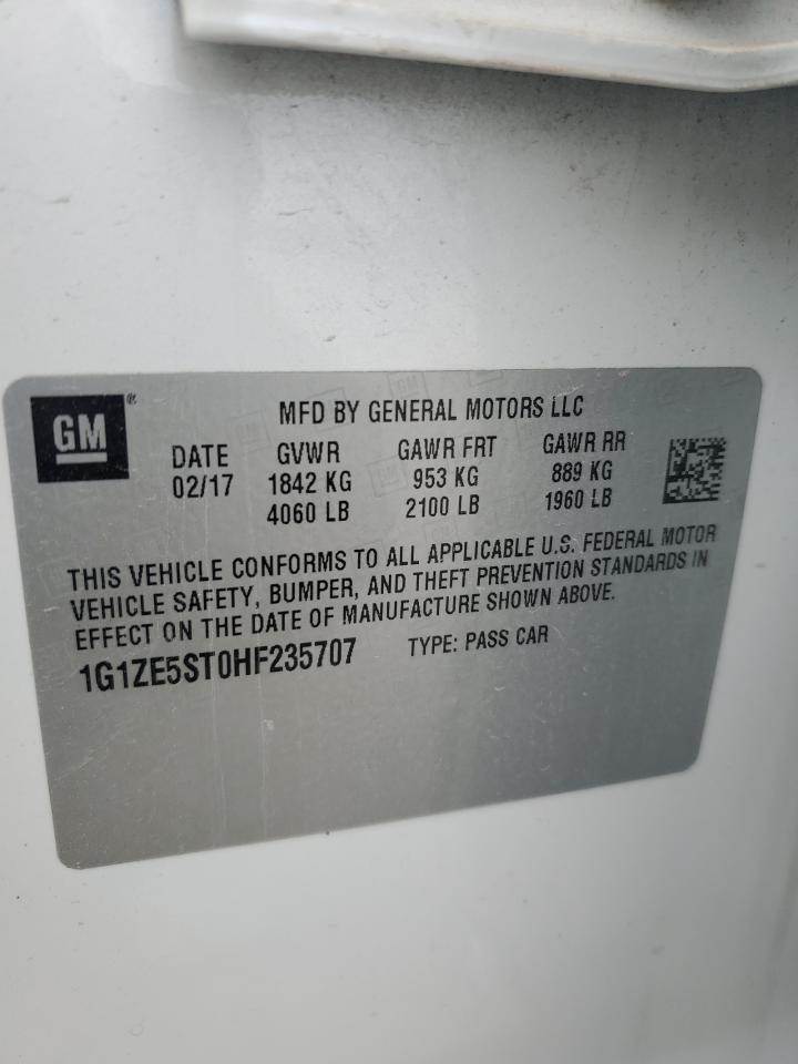 2017 Chevrolet Malibu Lt VIN: 1G1ZE5ST0HF235707 Lot: 85899035