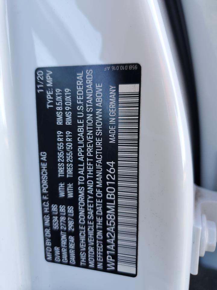 2021 Porsche Macan VIN: WP1AA2A58MLB01264 Lot: 82518555