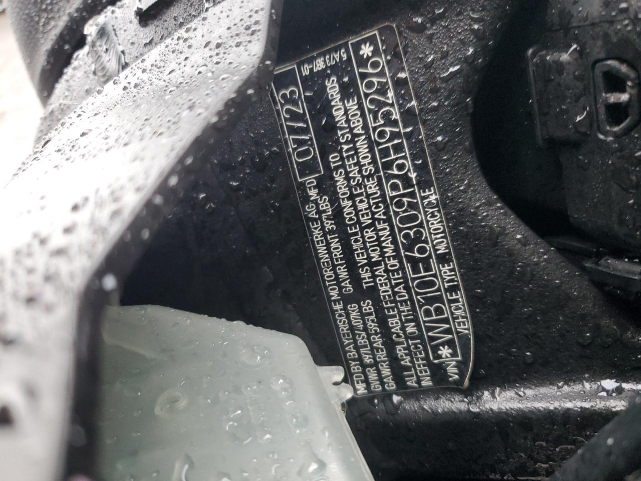 2023 BMW S 1000 Rr VIN: WB10E6309P6H95296 Lot: 90411915