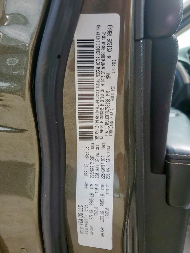 2015 Jeep Cherokee Latitude VIN: 1C4PJLCB8FW762198 Lot: 90116565