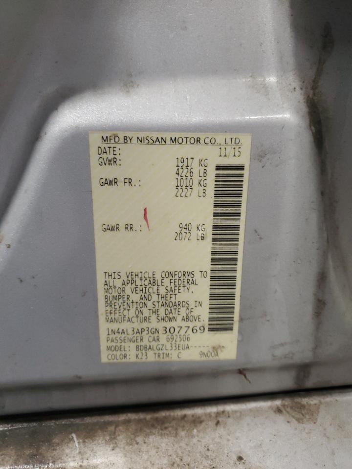 2016 Nissan Altima 2.5 VIN: 1N4AL3AP3GN307769 Lot: 82259105