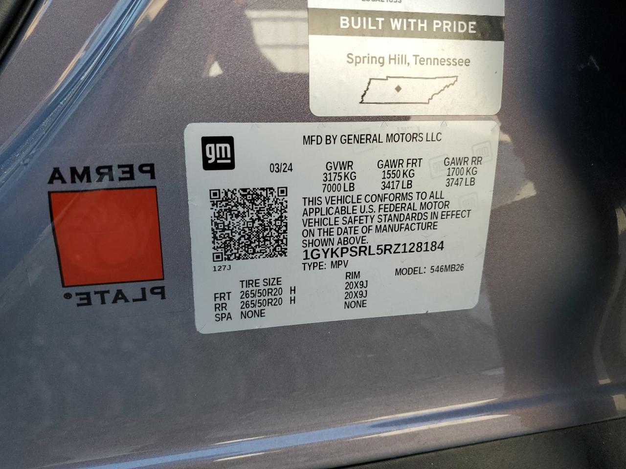 2024 Cadillac Lyriq Luxury VIN: 1GYKPSRL5RZ128184 Lot: 84940545