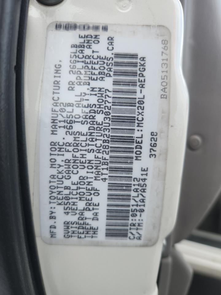 Toyota Avalon VIN: 4T1BF28B23U302777 Lot: 87467265