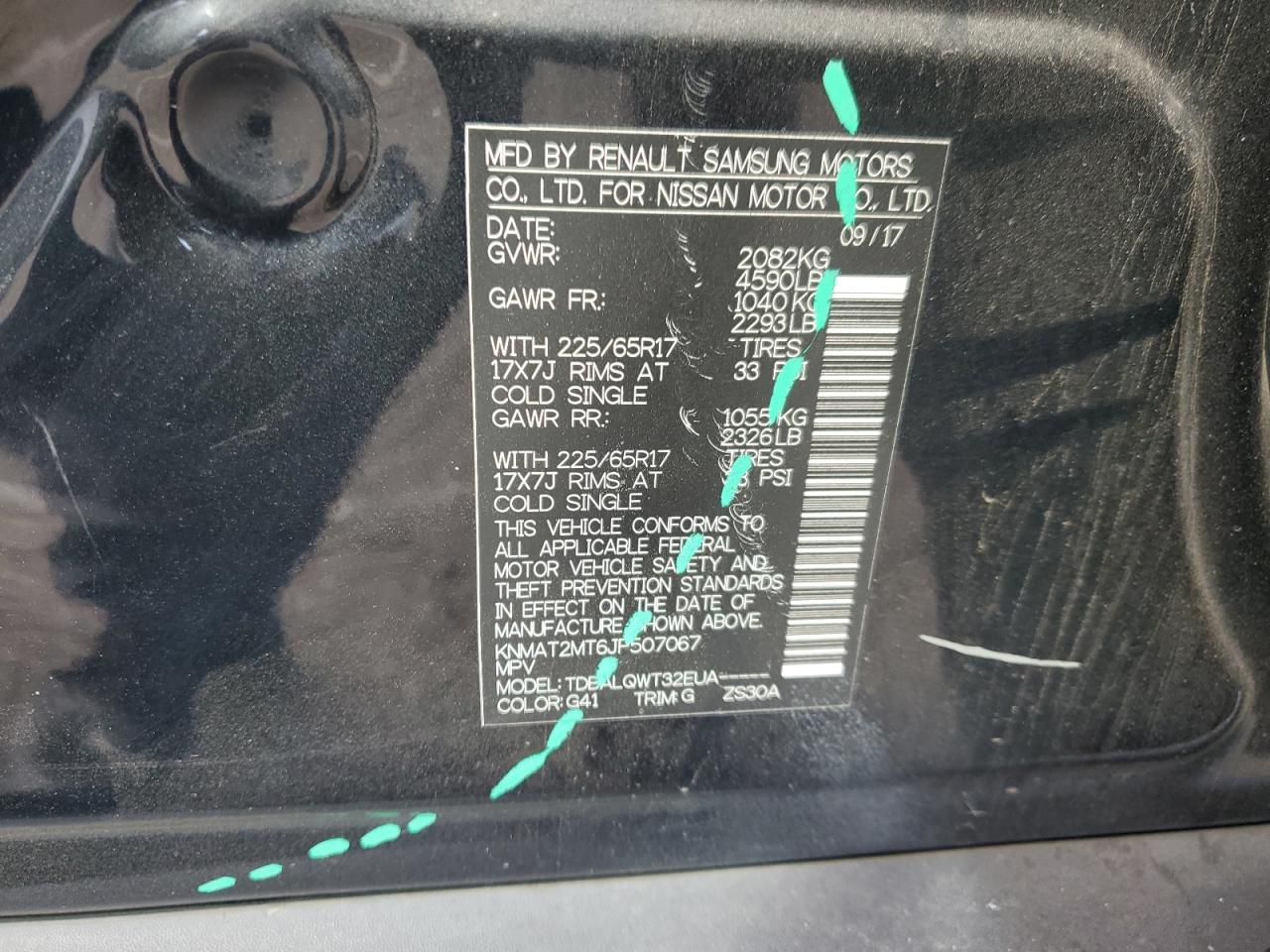 2018 Nissan Rogue S VIN: KNMAT2MT6JP507067 Lot: 81952025