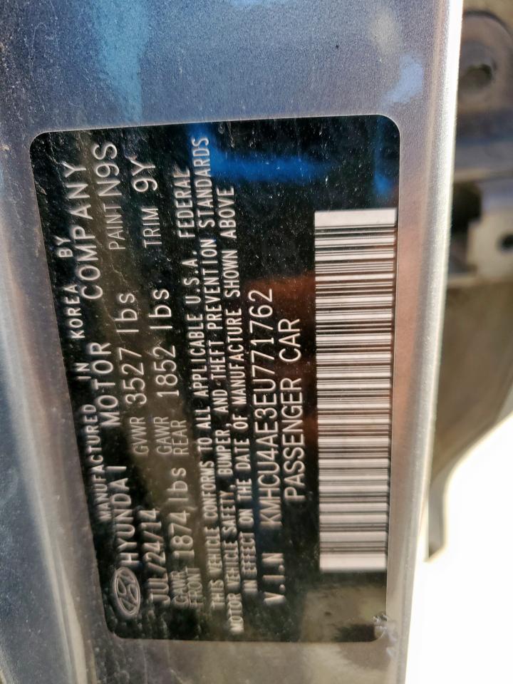 2014 Hyundai Accent Gls VIN: KMHCU4AE3EU771762 Lot: 85915625