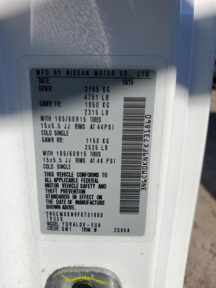 2015 Nissan Nv200 Delivery Van VIN: 3N6CM0KN9FK731860 Lot: 86527745