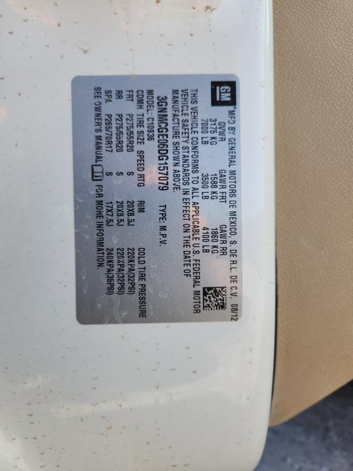 2013 Chevrolet Avalanche Ltz VIN: 3GNMCGE06DG157079 Lot: 87450065