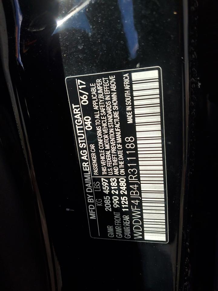 2018 Mercedes-Benz C 300 VIN: WDDWF4JB4JR311188 Lot: 90039015