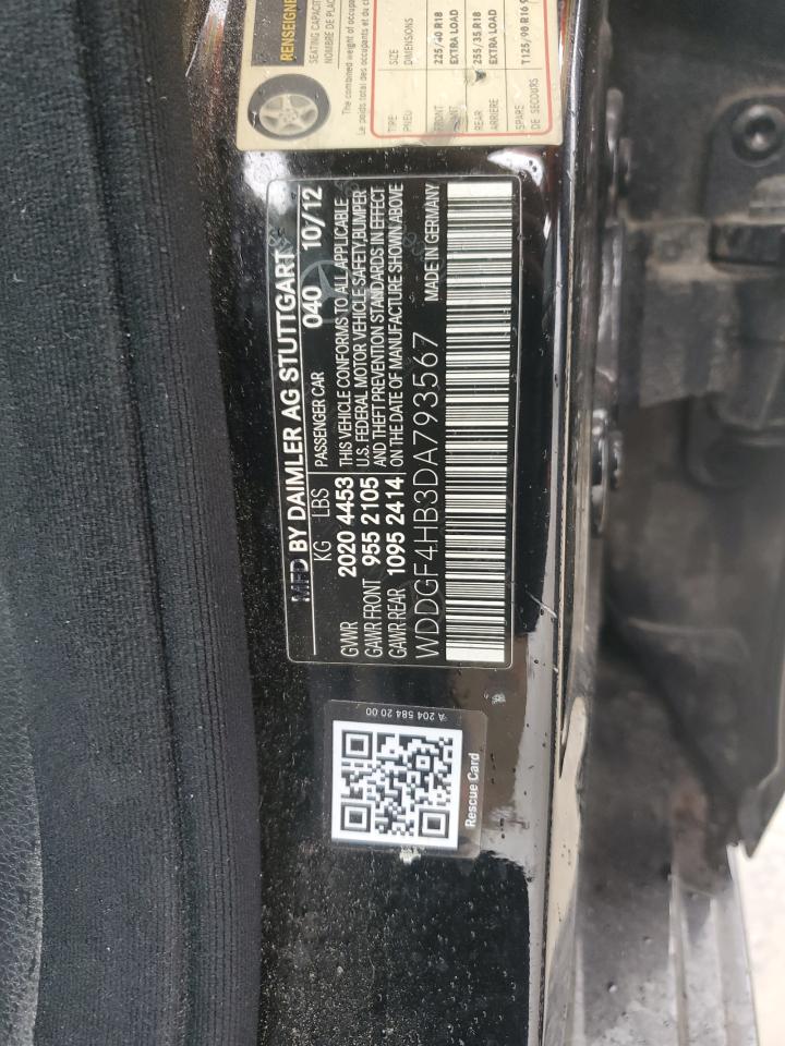 2013 Mercedes-Benz C 250 VIN: WDDGF4HB3DA793567 Lot: 86475115