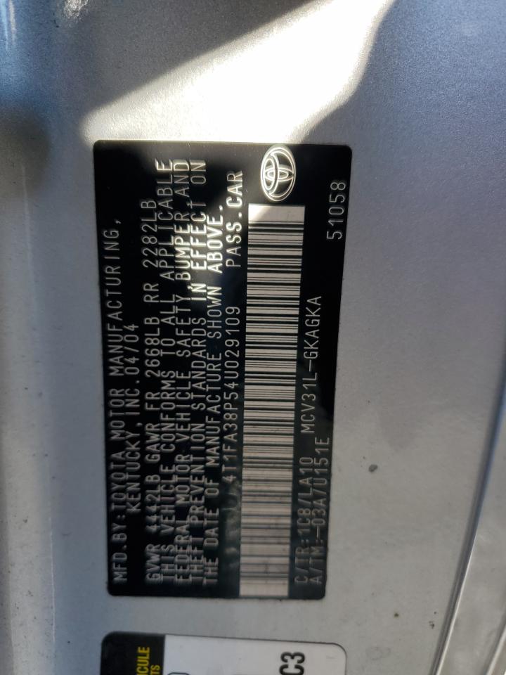 2004 Toyota Camry Solara Se VIN: 4T1FA38P54U029109 Lot: 84599255