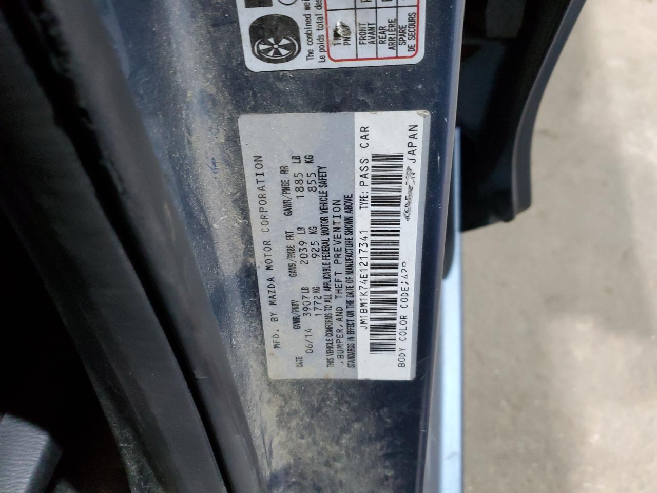 2014 Mazda 3 Sport VIN: JM1BM1K74E1217341 Lot: 82398275