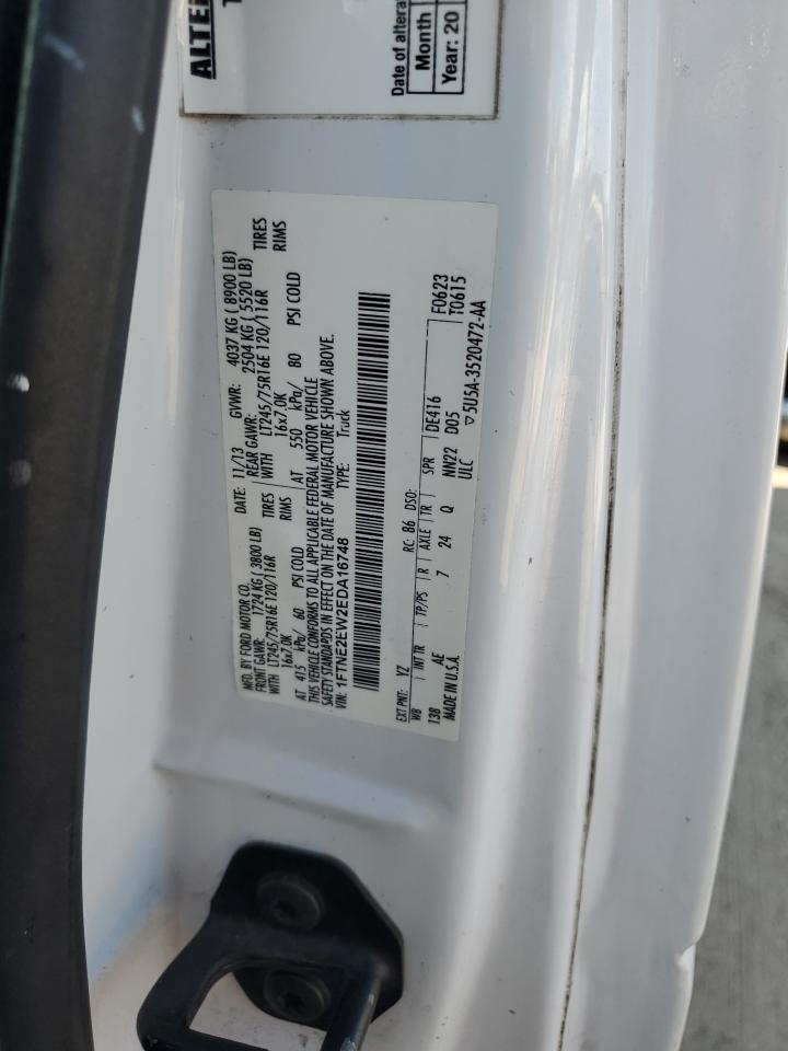 2014 Ford Econoline E250 Van VIN: 1FTNE2EW2EDA16748 Lot: 82422615