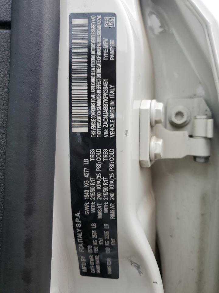 2019 Jeep Renegade Latitude VIN: ZACNJABB7KPK39451 Lot: 82588515