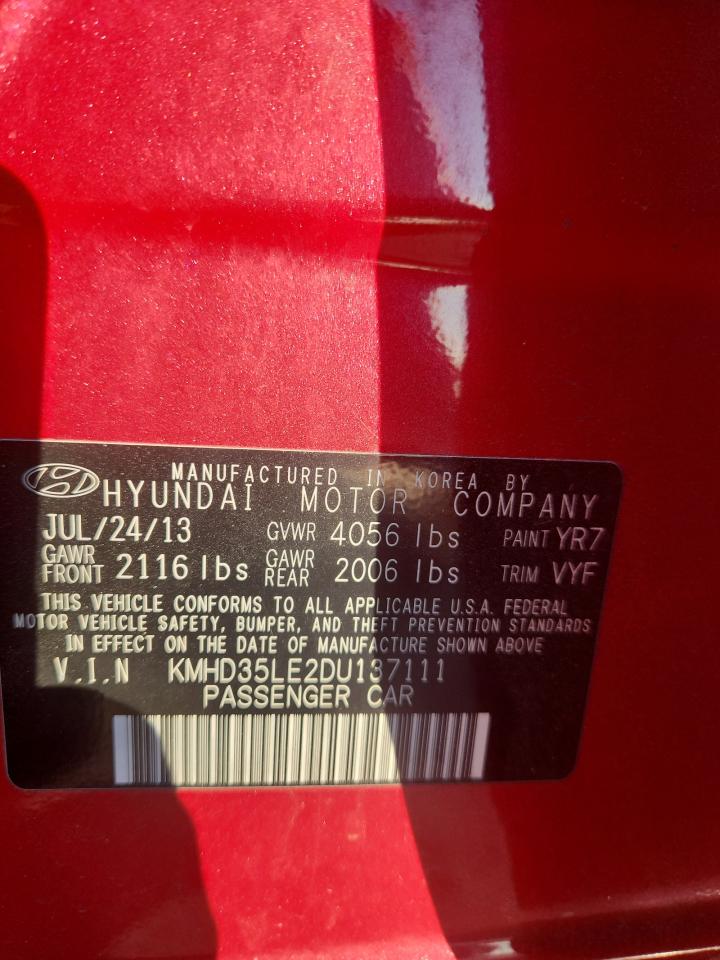2013 Hyundai Elantra Gt VIN: KMHD35LE2DU137111 Lot: 85838745