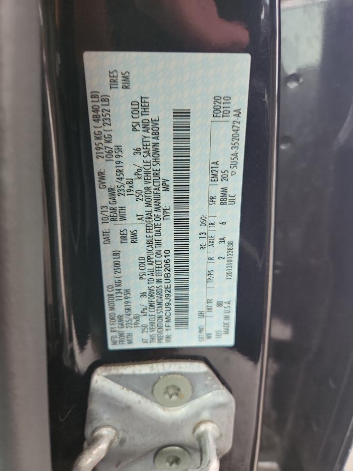 2014 Ford Escape Titanium VIN: 1FMCU9J92EUB20610 Lot: 85696205