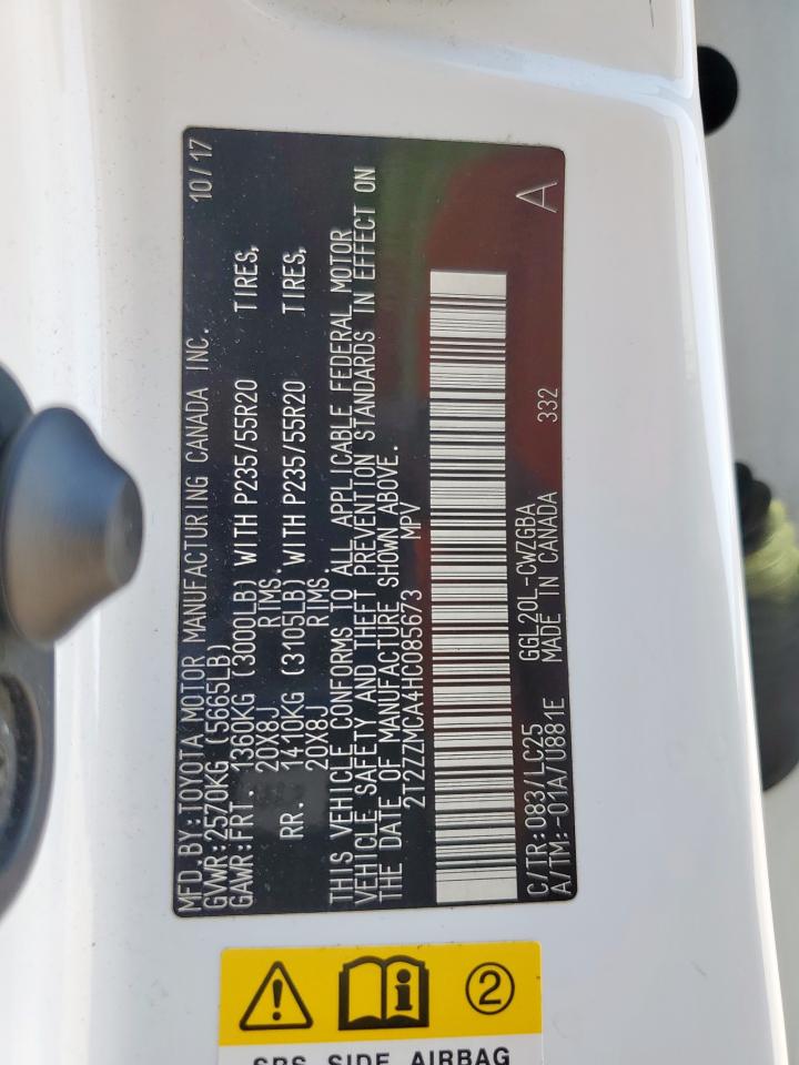 2017 Lexus Rx 350 Base VIN: 2T2ZZMCA4HC085673 Lot: 90697875