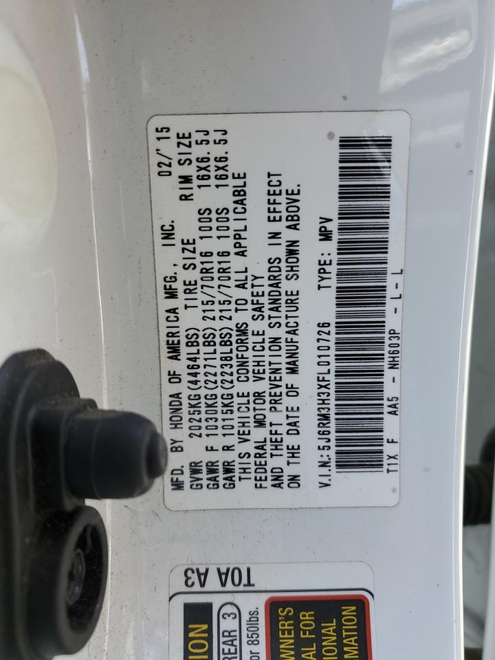 2015 Honda Cr-V Lx VIN: 5J6RM3H3XFL010726 Lot: 82716815