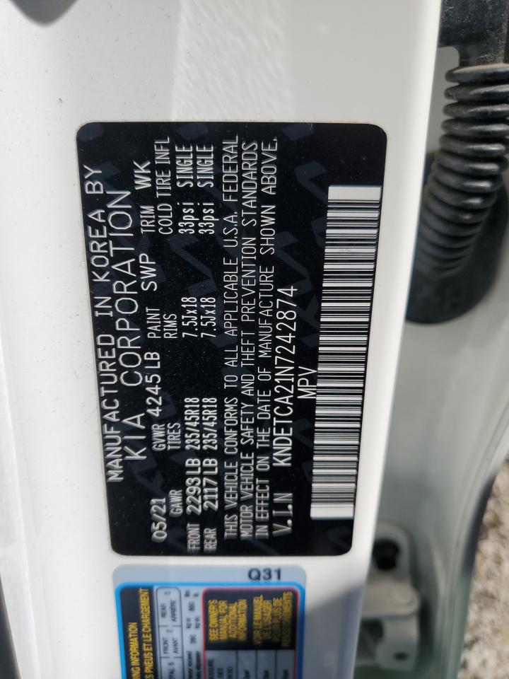 2022 Kia Seltos Sx VIN: KNDETCA21N7242874 Lot: 84986325