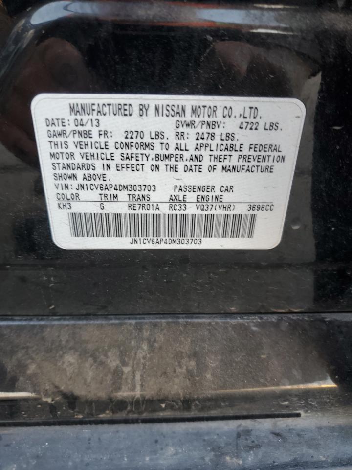 2013 Infiniti G37 Base VIN: JN1CV6AP4DM303703 Lot: 87485105