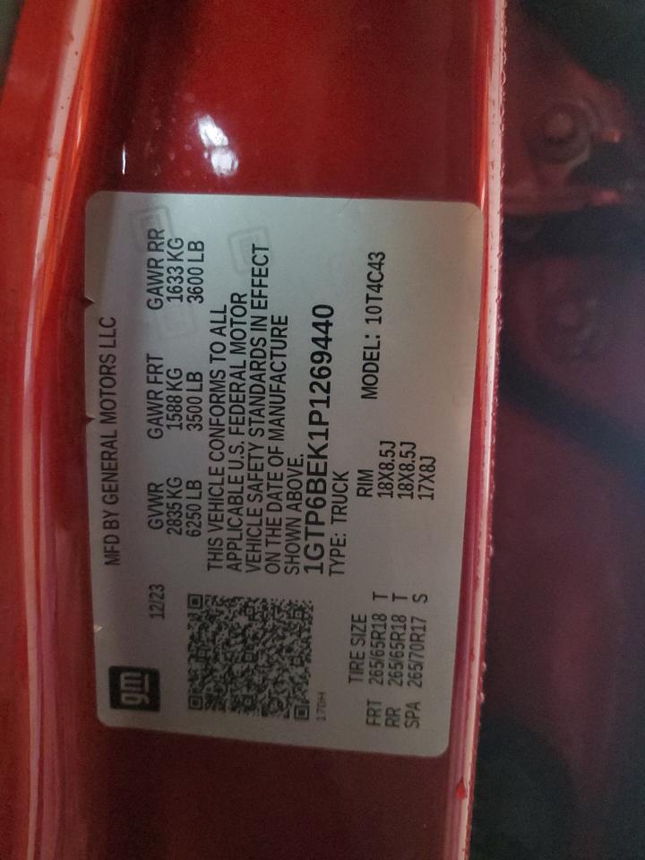 2023 GMC Canyon Elevation VIN: 1GTP6BEK1P1269440 Lot: 82281635