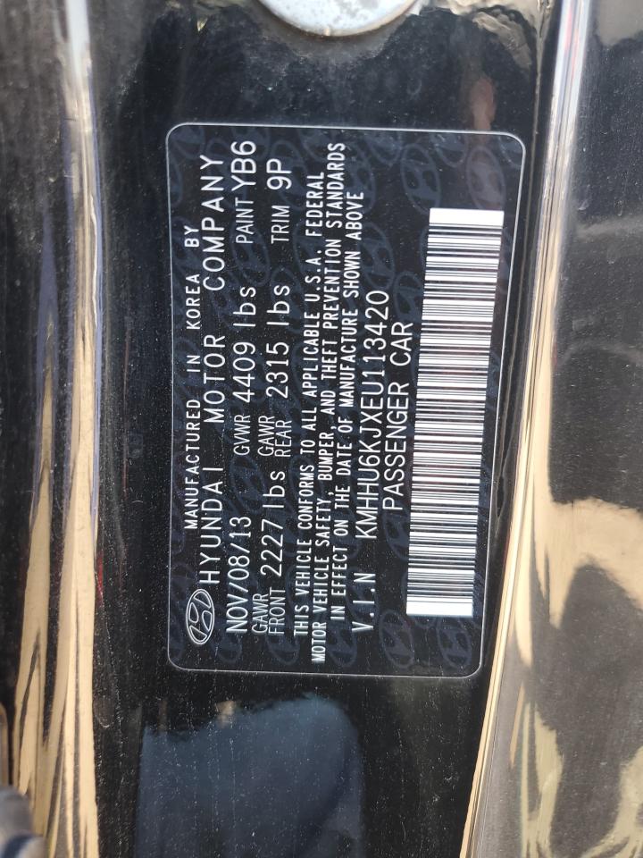 2014 Hyundai Genesis Coupe 3.8L VIN: KMHHU6KJXEU113420 Lot: 81993125