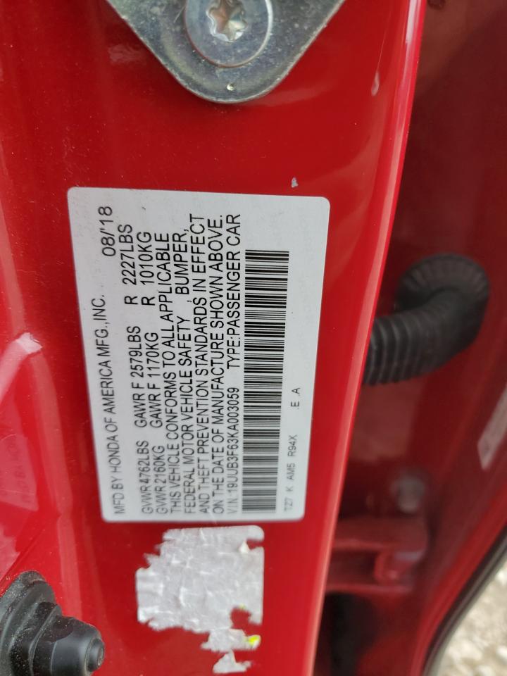 2019 Acura Tlx Technology VIN: 19UUB3F63KA003059 Lot: 85097375