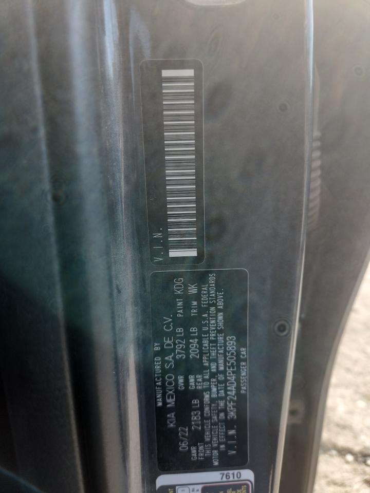 2023 Kia Forte Lx VIN: 3KPF24AD4PE505893 Lot: 87201235
