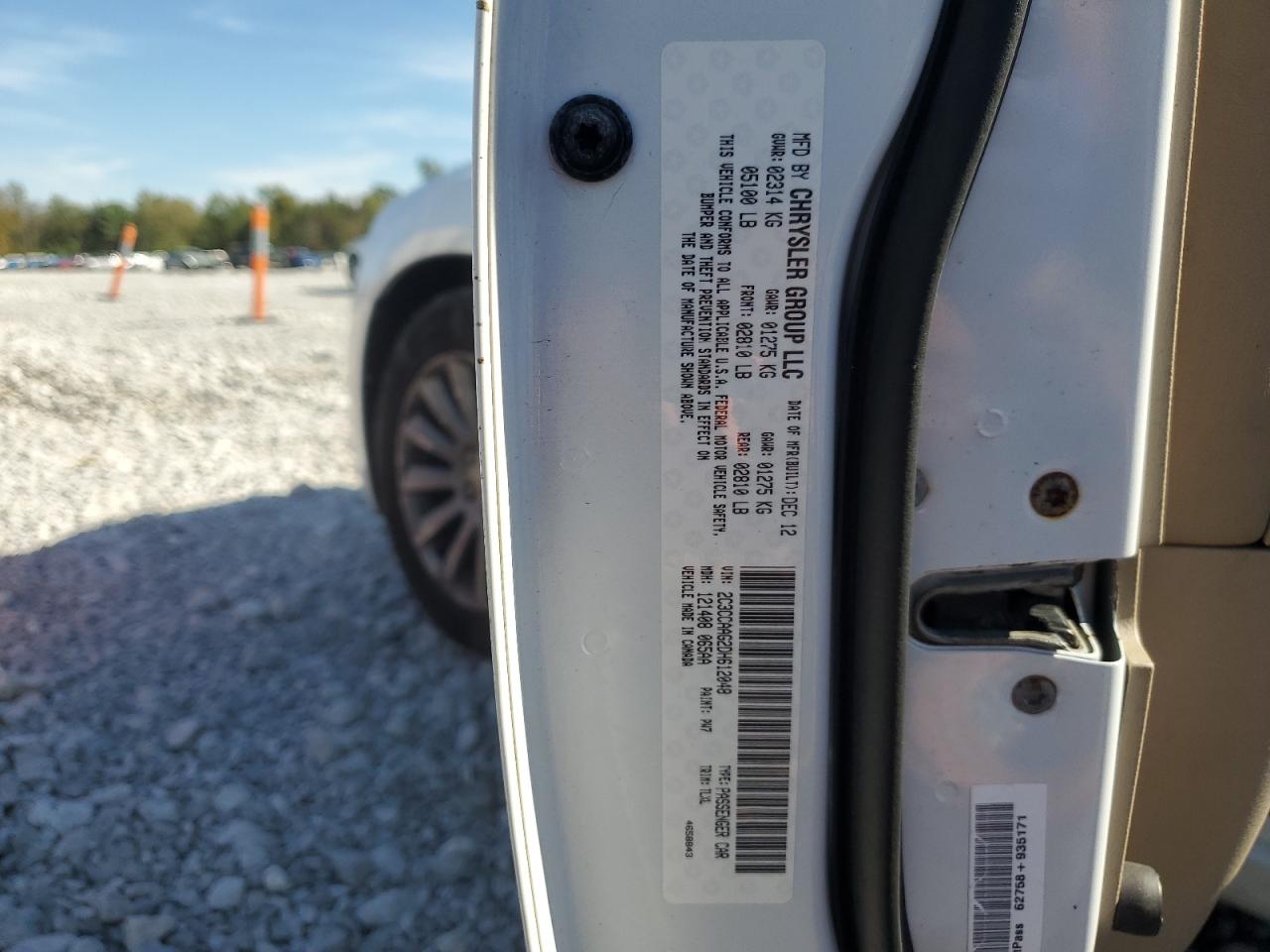 2013 Chrysler 300 VIN: 2C3CCAAG2DH612048 Lot: 85120485