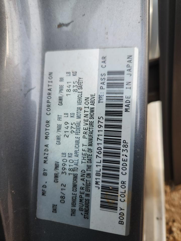 2013 Mazda 3 I VIN: JM1BL1L76D1711975 Lot: 89850705