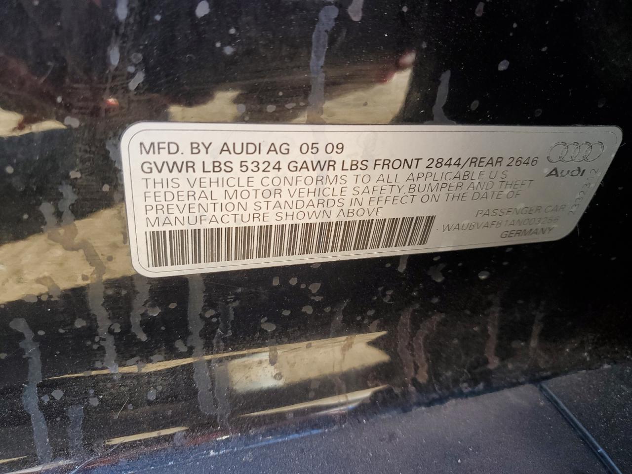 2010 Audi A6 Prestige VIN: WAUBVAFB1AN003256 Lot: 87442265