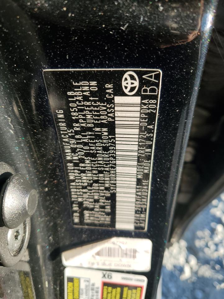 2016 Toyota Corolla L VIN: 5YFBURHE7GP399751 Lot: 85315835