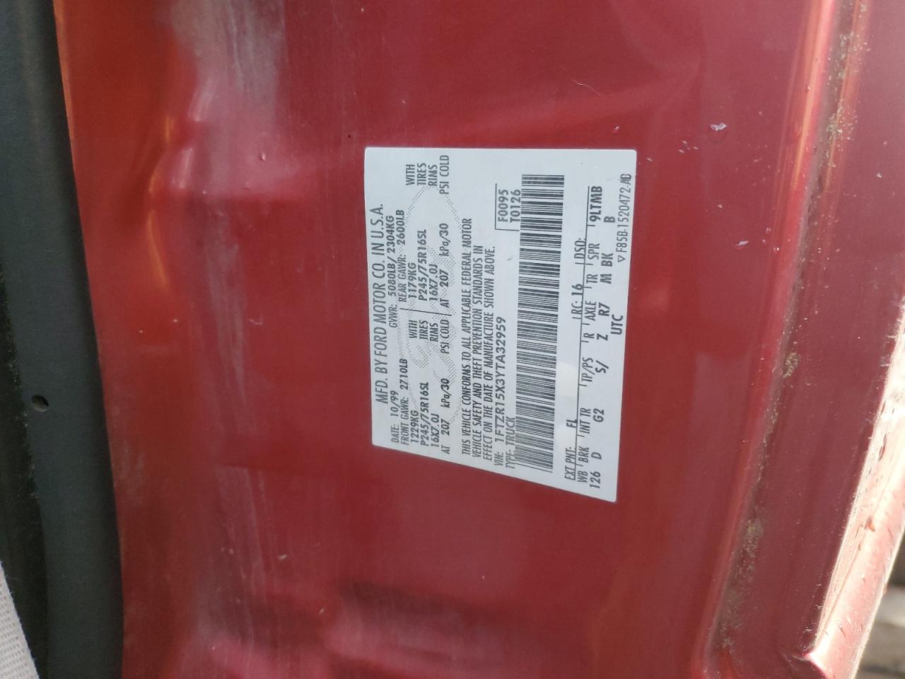 2000 Ford Ranger Super Cab VIN: 1FTZR15X3YTA32959 Lot: 89693795
