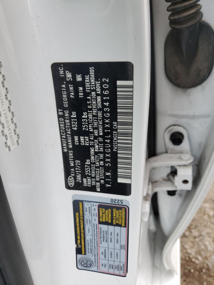 2019 Kia Optima Ex VIN: 5XXGU4L1XKG341602 Lot: 82390035