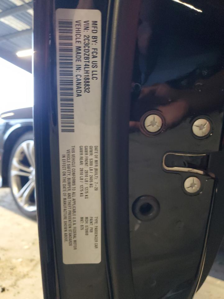 2020 Dodge Challenger R/T VIN: 2C3CDZBT4LH188832 Lot: 81954885