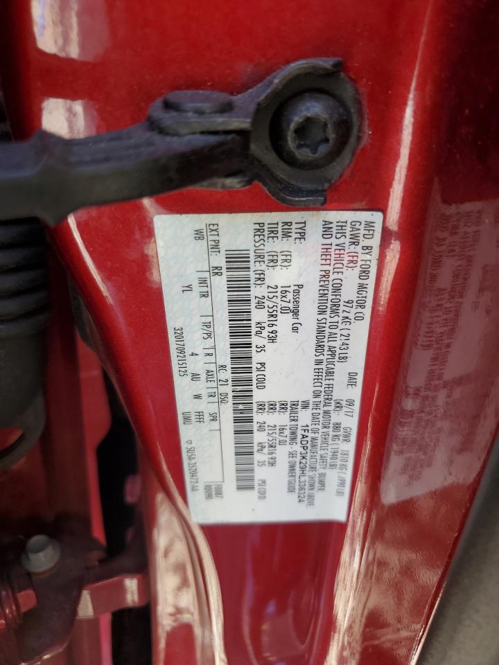 2017 Ford Focus Se VIN: 1FADP3K29HL336324 Lot: 86283205