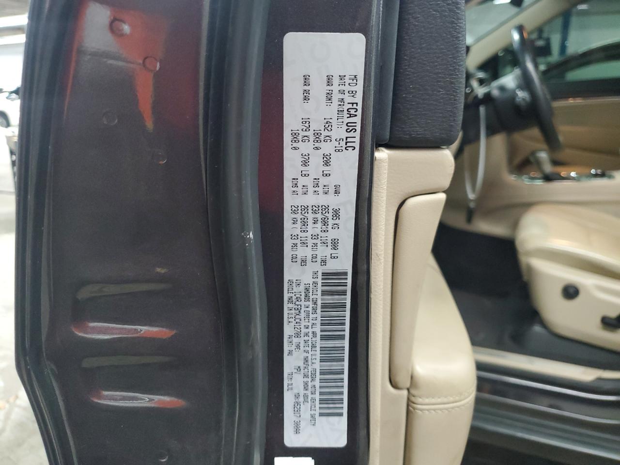 2018 Jeep Grand Cherokee Limited VIN: 1C4RJFBMXJC412708 Lot: 89890985