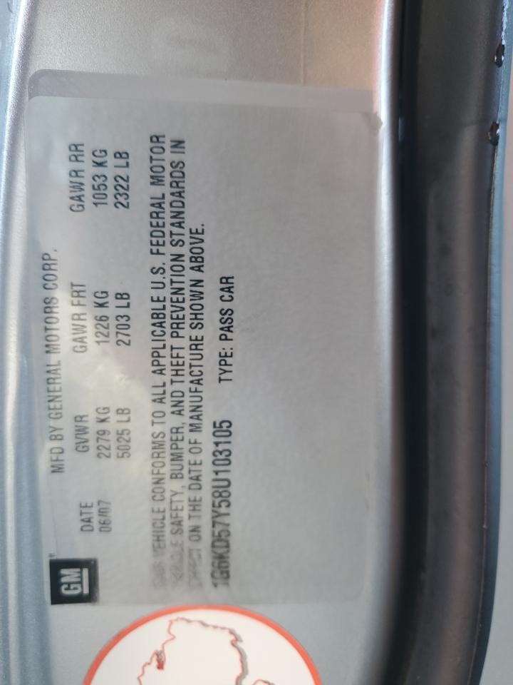 2008 Cadillac Dts VIN: 1G6KD57Y58U103105 Lot: 86471335