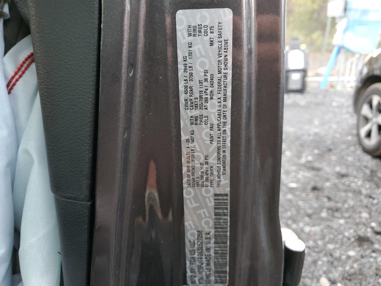2025 Jeep Gladiator Sport VIN: 1C6RJTAG6SL527258 Lot: 86786195