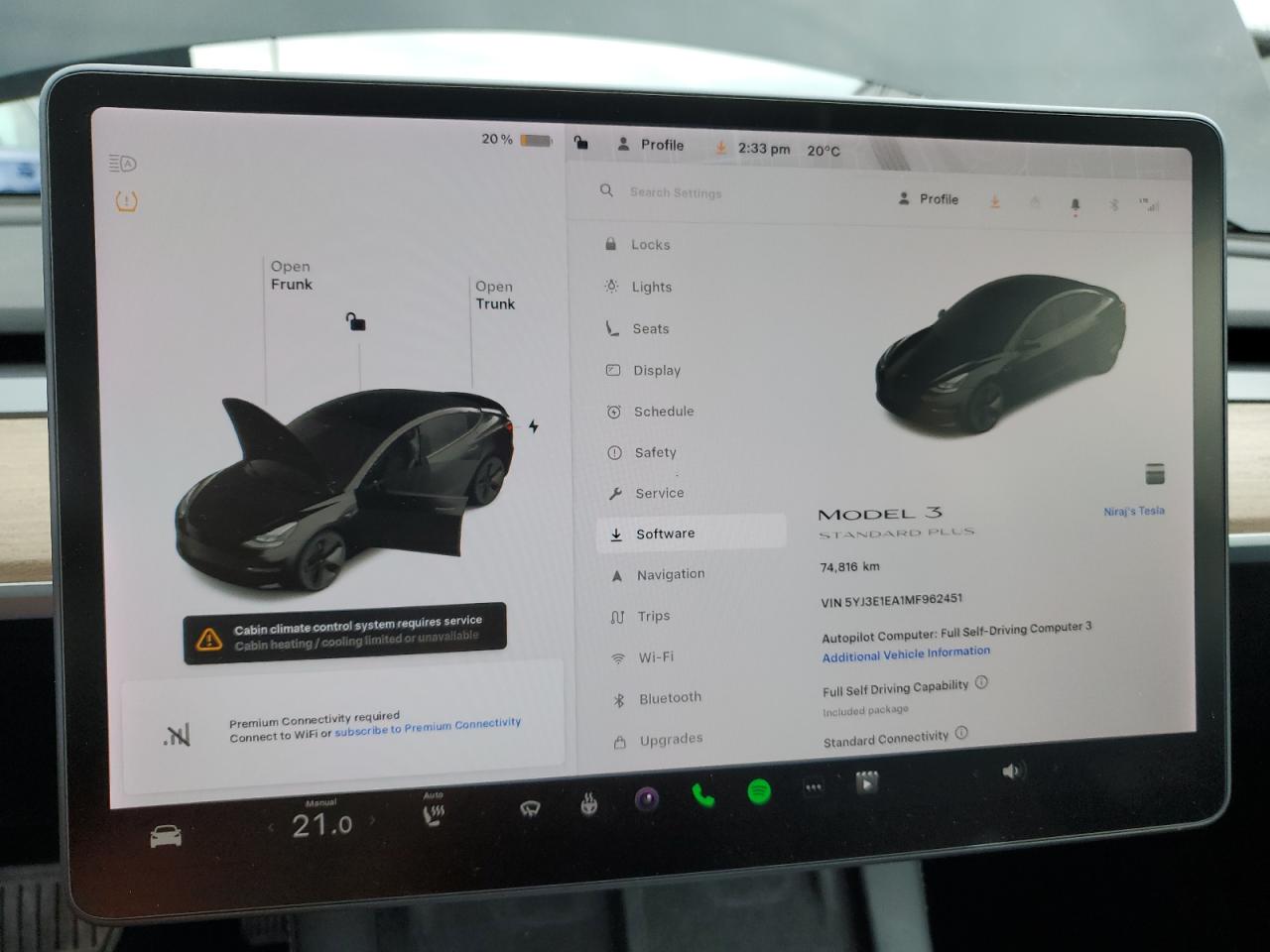 2021 Tesla Model 3 VIN: 5YJ3E1EA1MF962451 Lot: 84536305