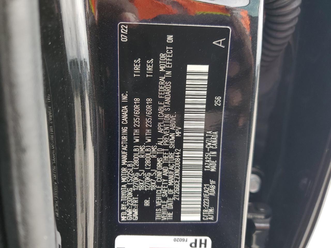 2022 Lexus Nx 350 VIN: 2T2GGCEZXNC008442 Lot: 87002465