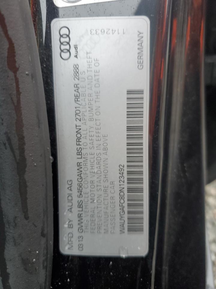 2013 Audi A7 Premium Plus VIN: WAUYGAFC8DN123492 Lot: 82721185