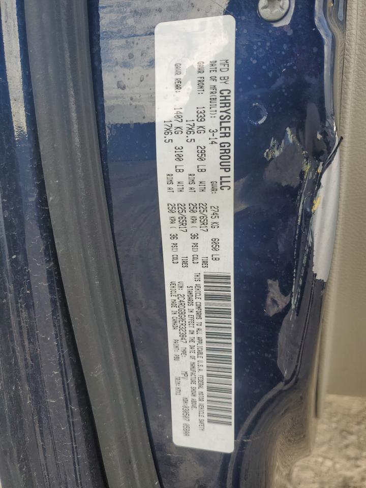 2014 Dodge Grand Caravan Se VIN: 2C4RDGBG0ER323847 Lot: 82651905