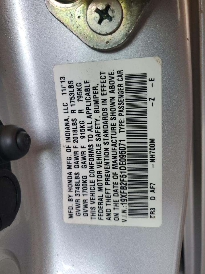 2013 Honda Civic Lx VIN: 19XFB2F51DE095071 Lot: 83959935