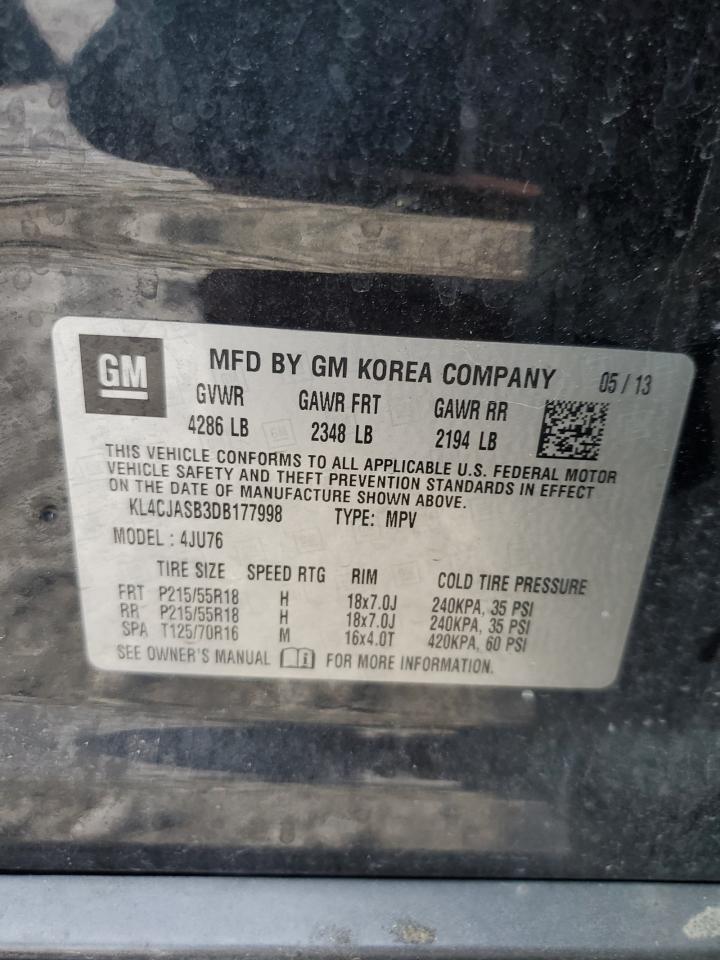 2013 Buick Encore VIN: KL4CJASB3DB177998 Lot: 81982925