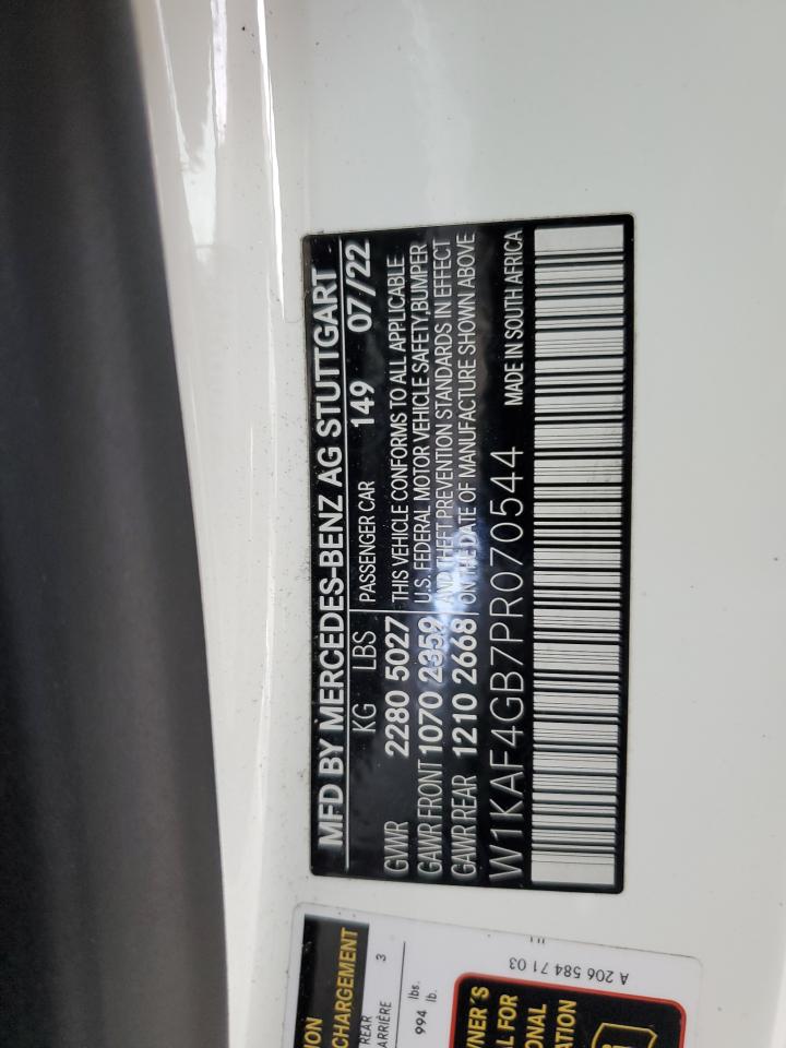 2023 Mercedes-Benz C 300 VIN: W1KAF4GB7PR070544 Lot: 86174165