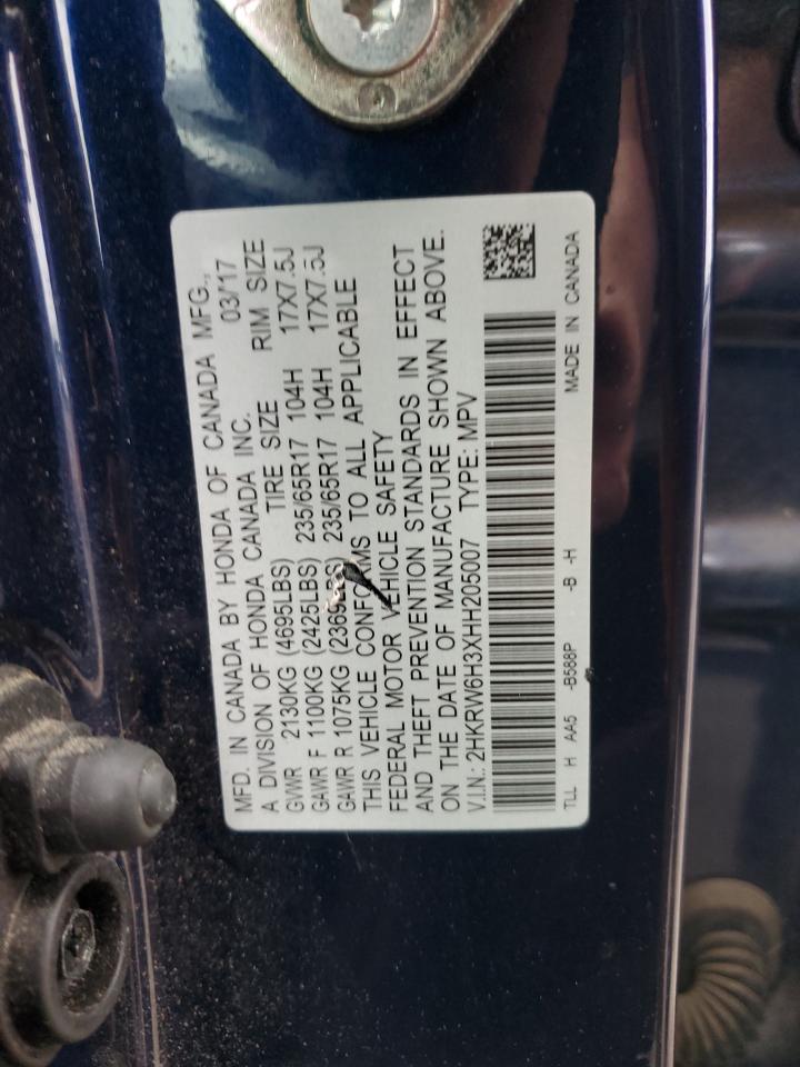 2017 Honda Cr-V Lx VIN: 2HKRW6H3XHH205007 Lot: 85712495