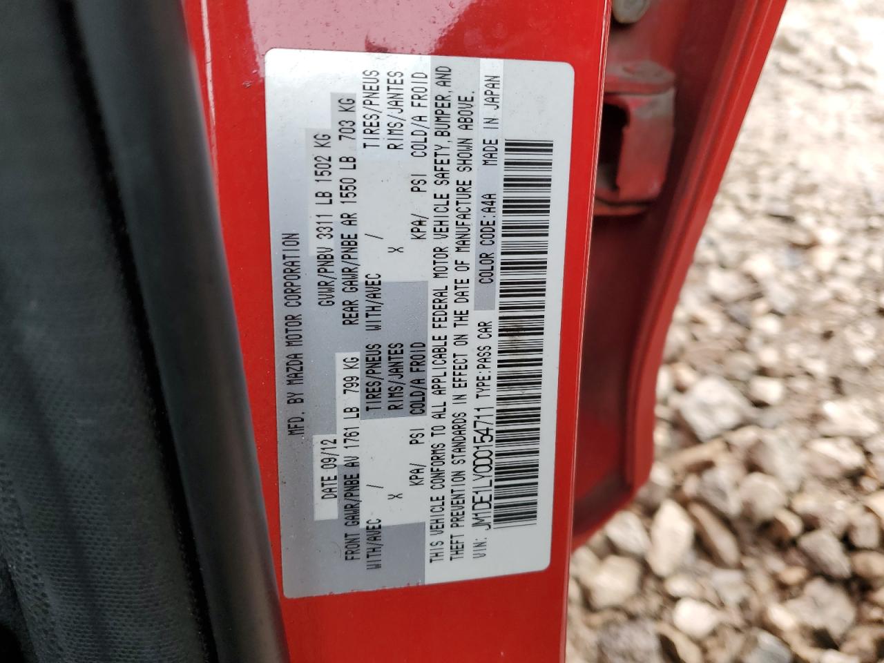 2013 Mazda Mazda2 VIN: JM1DE1LY0D0154711 Lot: 87392755