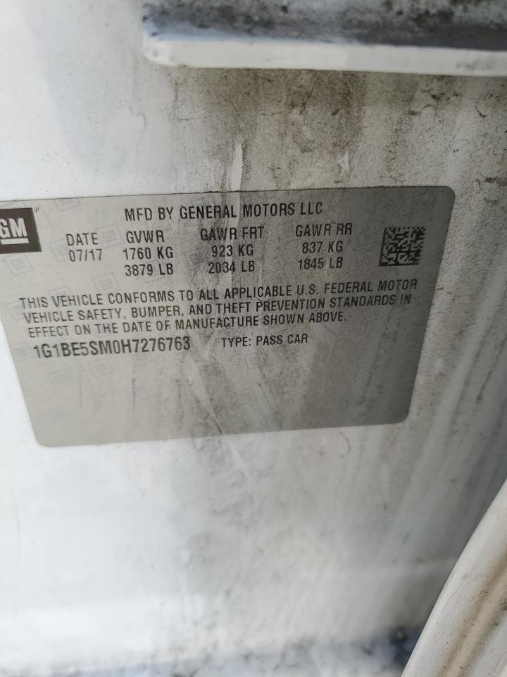 2017 Chevrolet Cruze Lt VIN: 1G1BE5SM0H7276763 Lot: 82418775